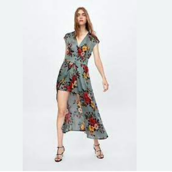 Robe Longue Maxi Zara - Imprimé Floral, Taille M, Neuve Avec étiquettes